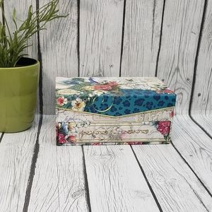 Punch Studio Leopard Peacock 3-Compartment Organizer